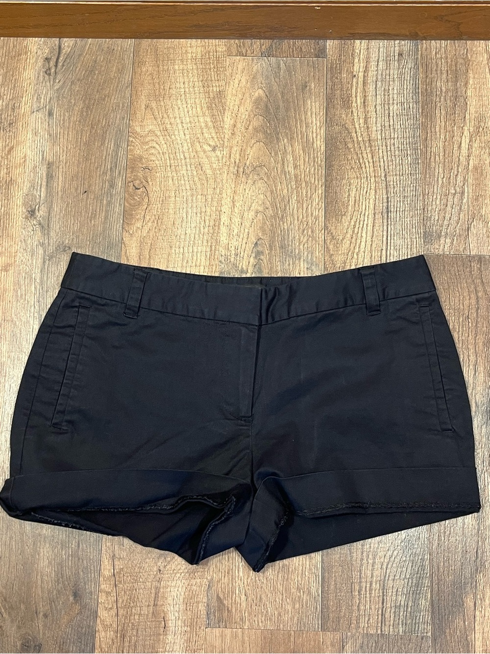 Victoria's Secret Black High-Waist Cuffed Shorts